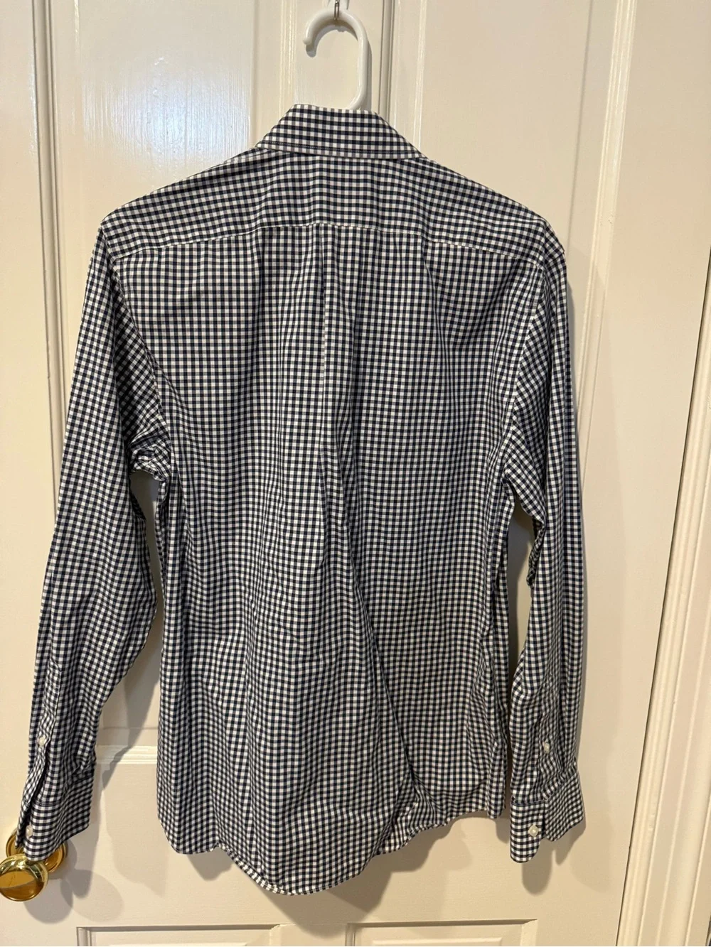 J. Crew Men’s Dress Shirt Trio - White, Light Blue, Navy Gingham